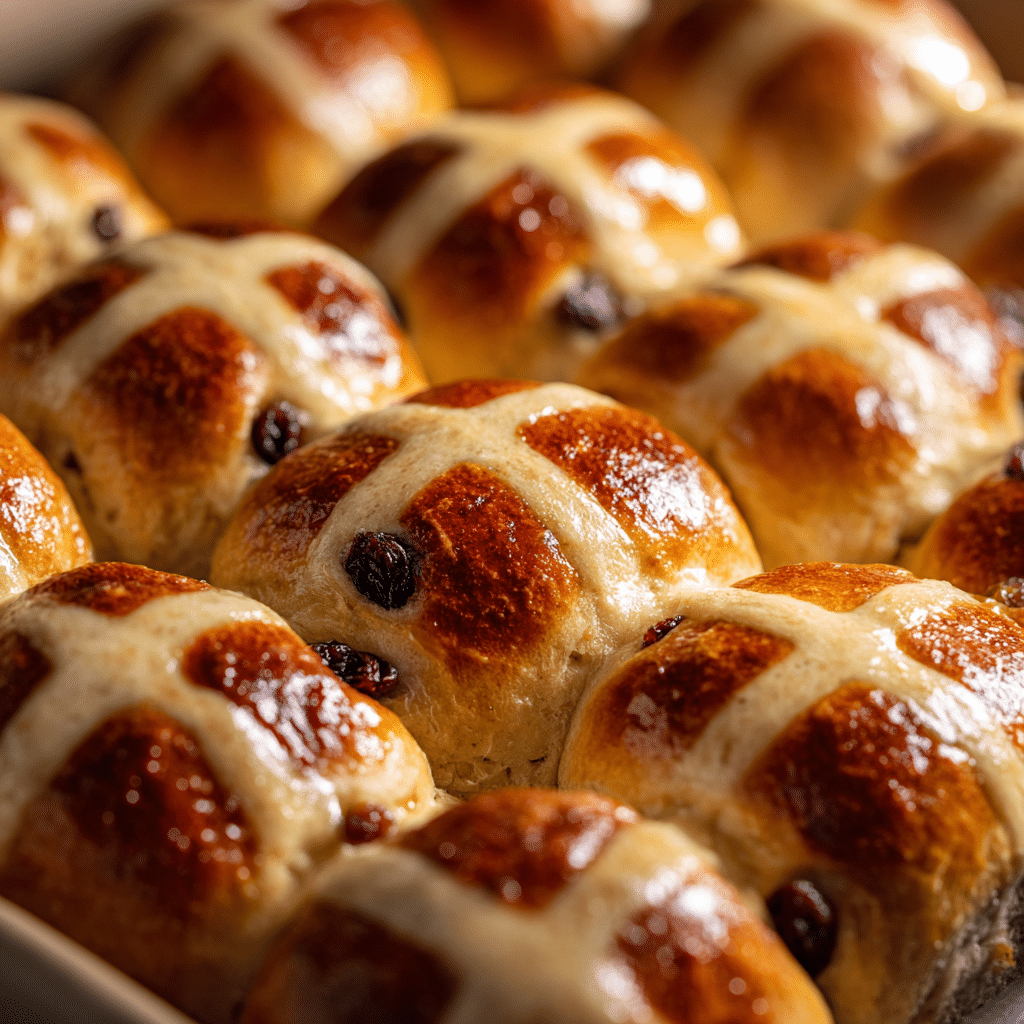 Hot Cross Buns with Candied Fruit