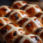 Hot Cross Buns with Candied Fruit