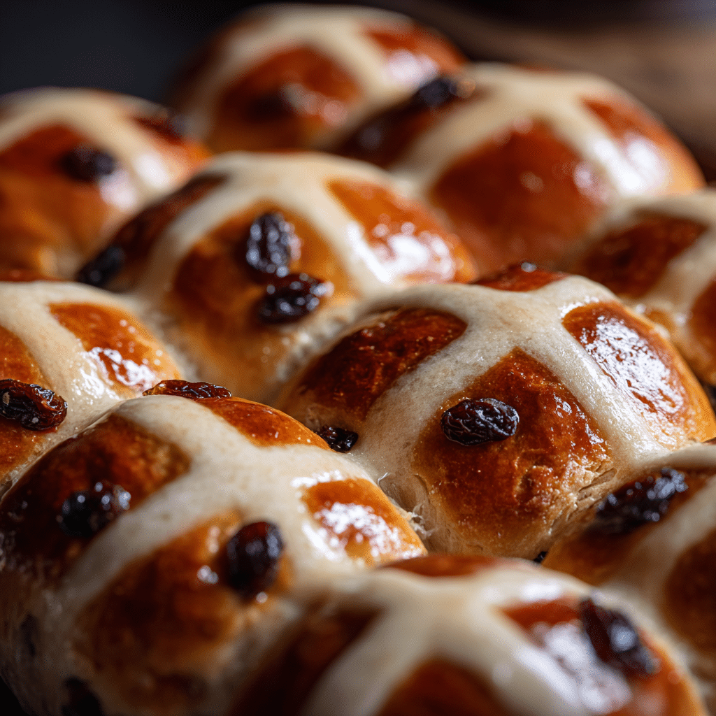 Hot Cross Buns with Candied Fruit