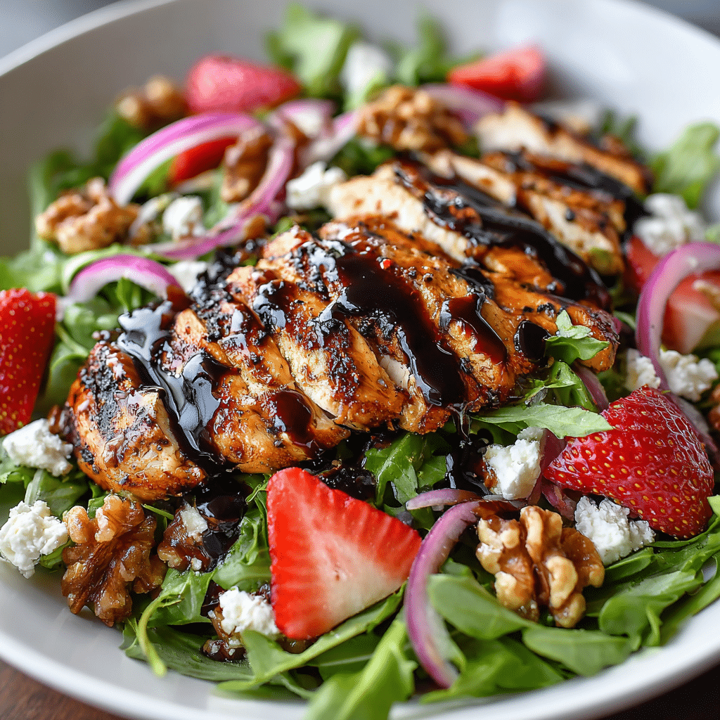 Strawberry Balsamic Chicken Salad