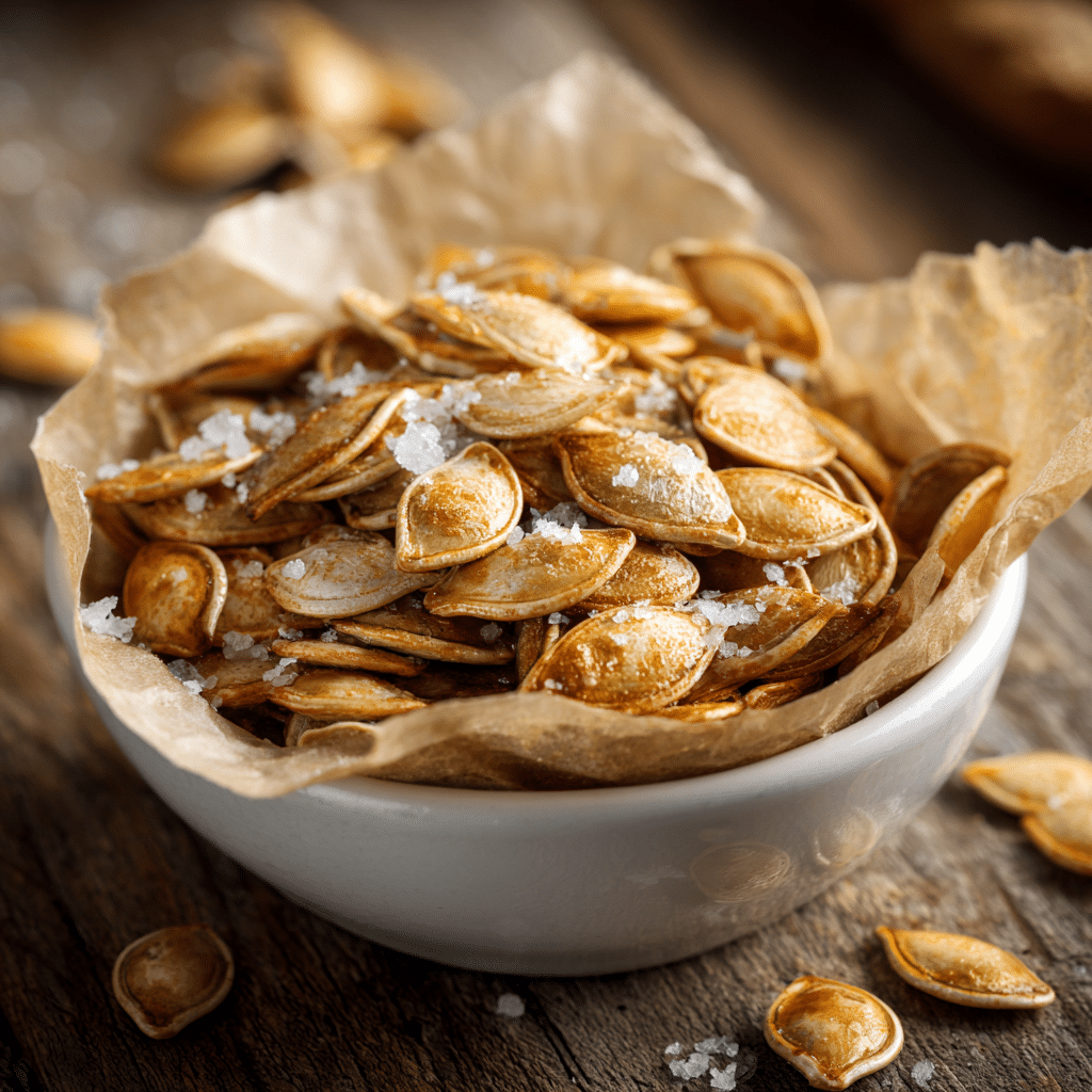Easy Salted Roasted Pumpkin Seeds