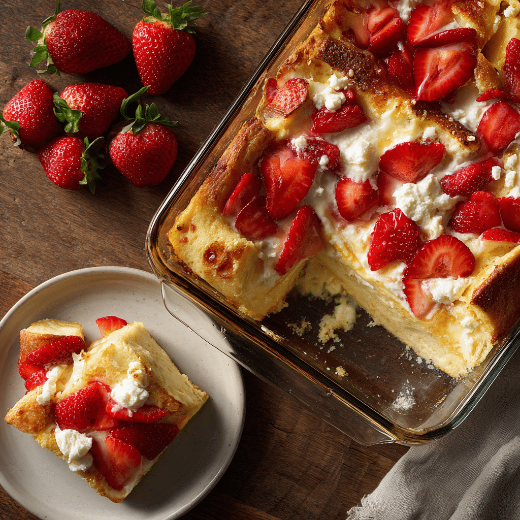 Strawberry Cream Cheese French Toast Bake