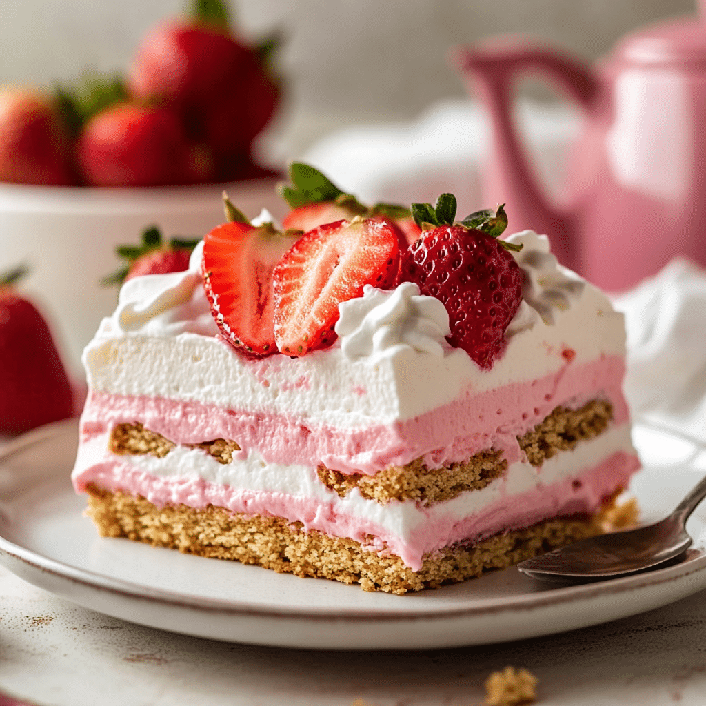 Strawberry Eclair Cake