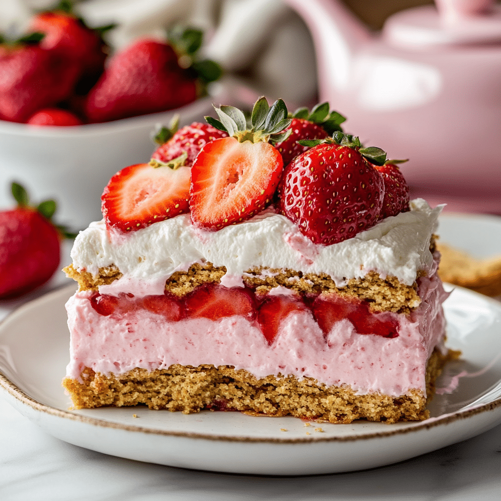 Strawberry Eclair Cake