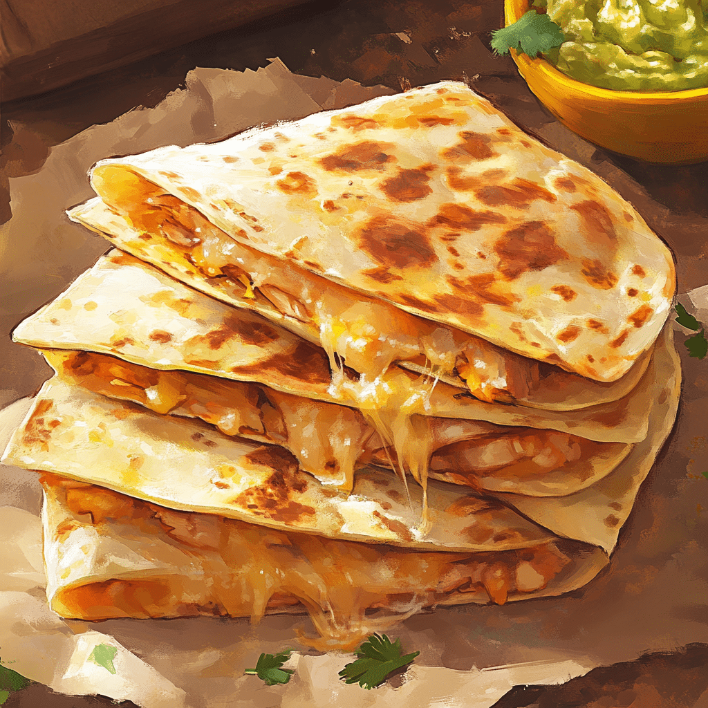 Crockpot Queso Chicken Quesadillas