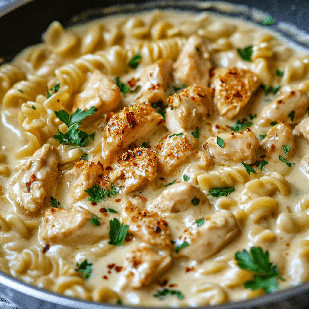 Garlic Parmesan Chicken Pasta