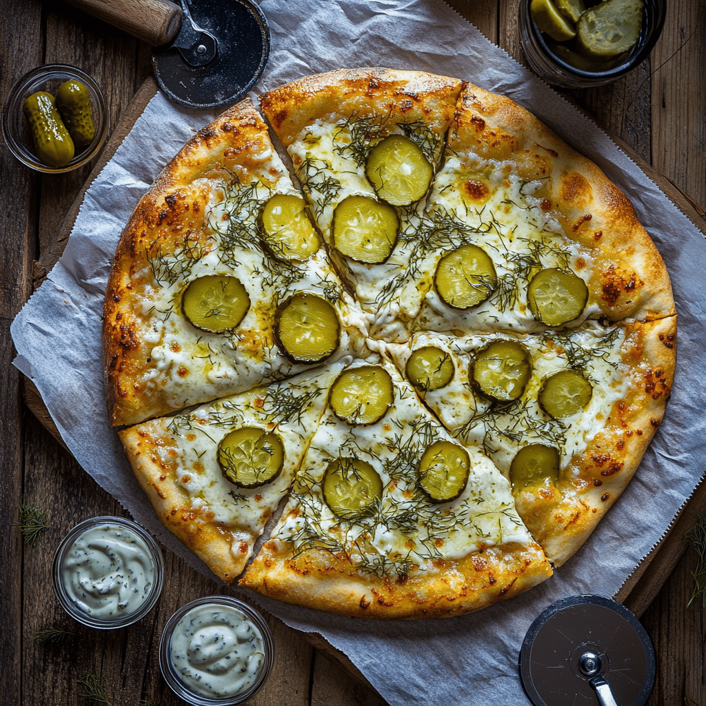 Viral Tiktok Dill Pickle Pie Pizza