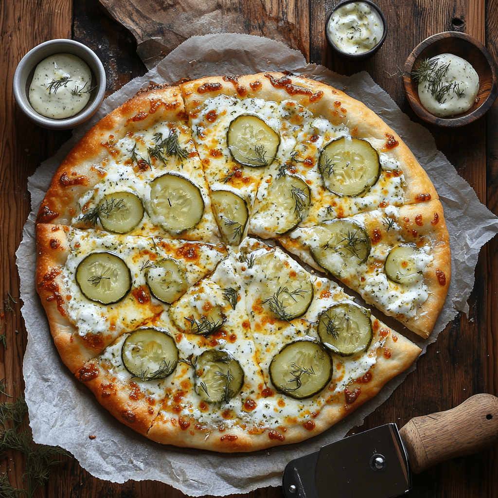 Viral Tiktok Dill Pickle Pie Pizza