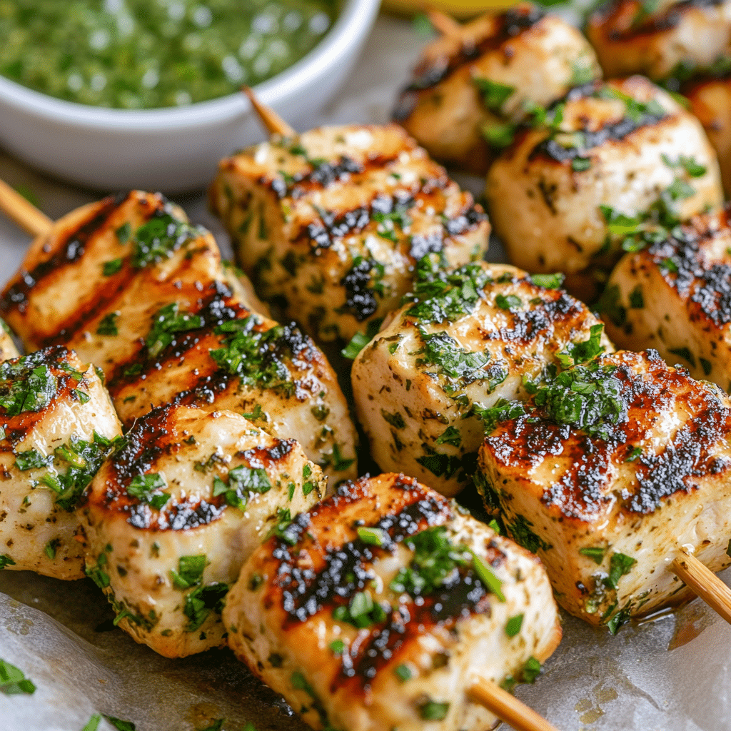 Honey Garlic Chicken Skewers