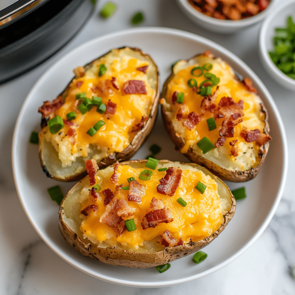 Air Fryer Twice Baked Potatoes