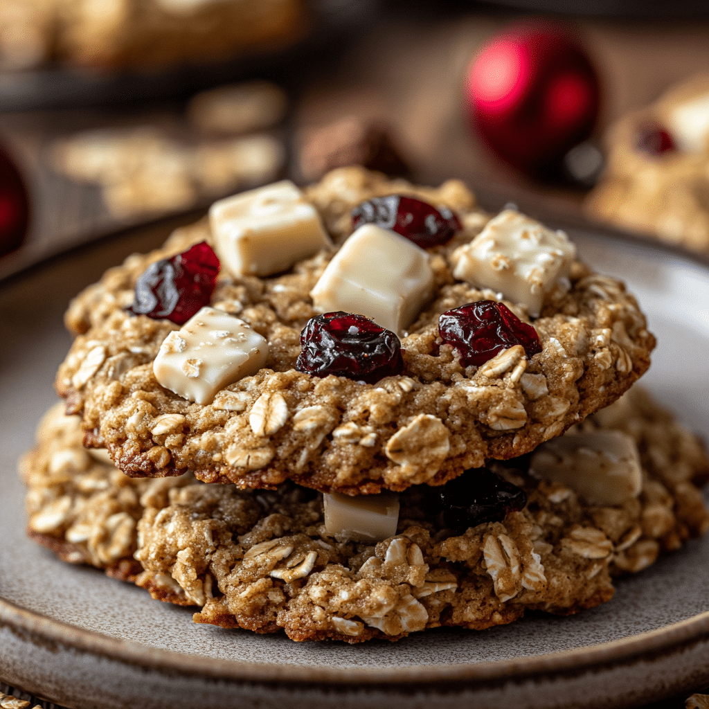 White Chocolate Oatmeal Cranberry Cookies