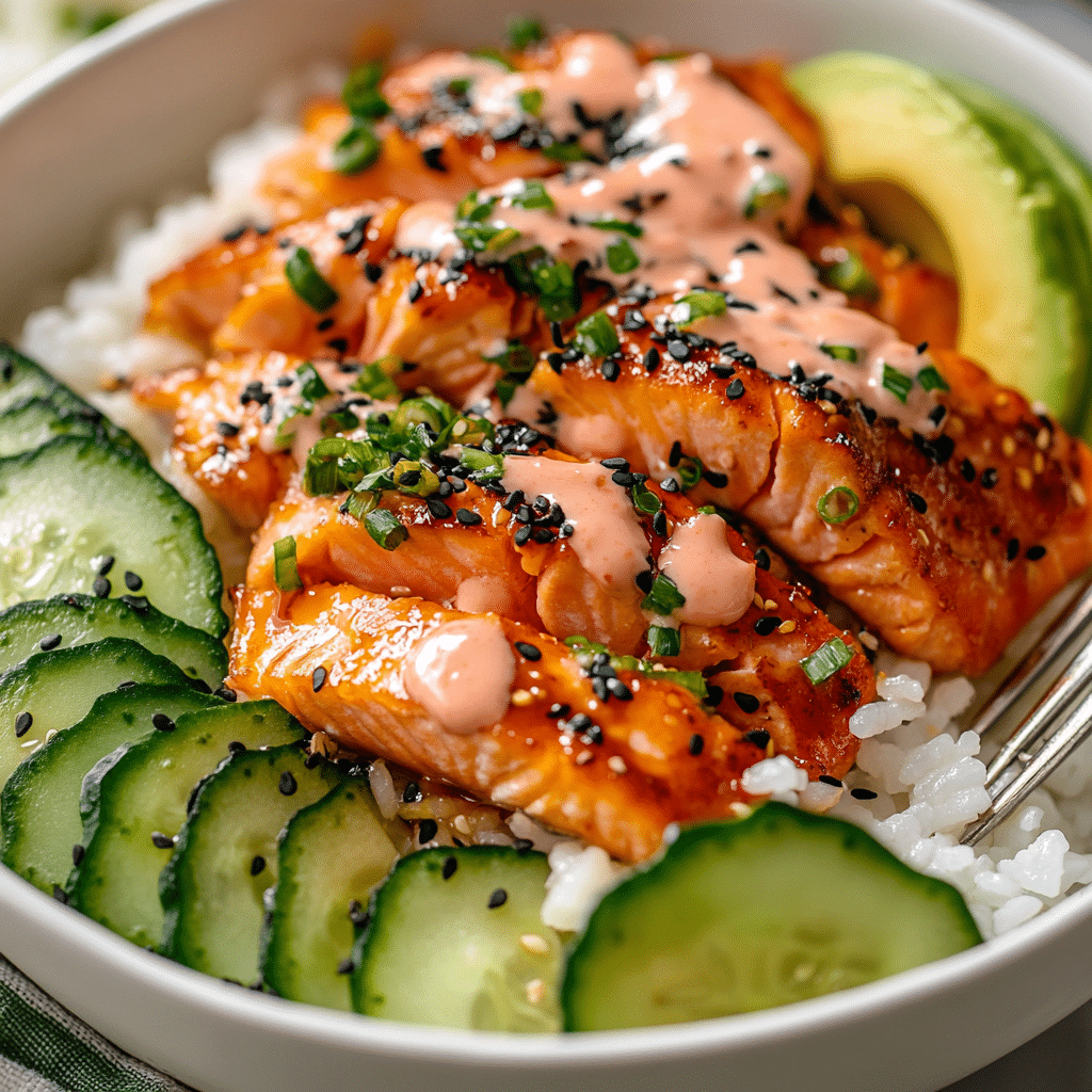 Baked Salmon Sushi Bowl