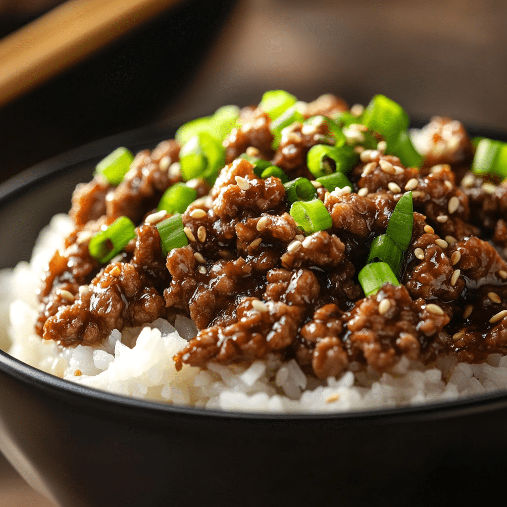 Delicious Korean Ground Beef Bowl