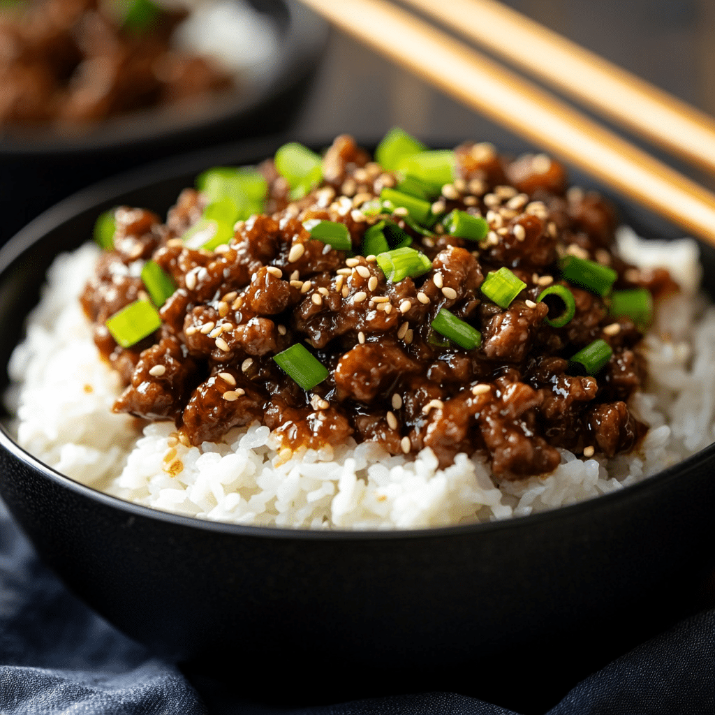 Delicious Korean Ground Beef Bowl