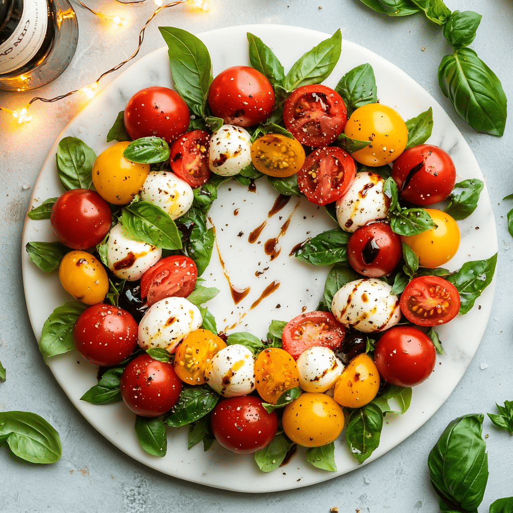 Caprese Christmas Wreath