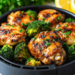 Air Fryer Chicken Bites and Broccoli