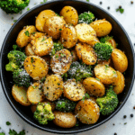Roasted Parmesan Potatoes and Broccoli