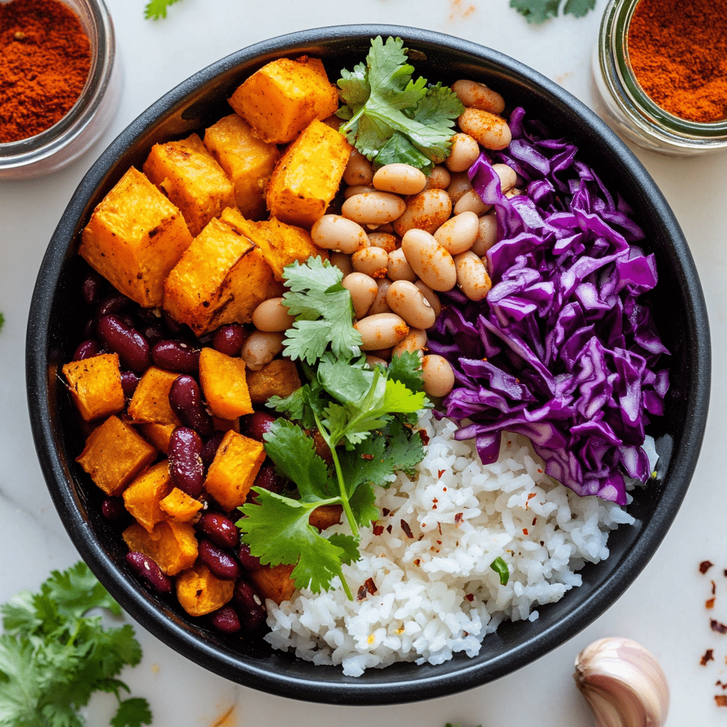 Thai Peanut Sweet Potato Buddha Bowl