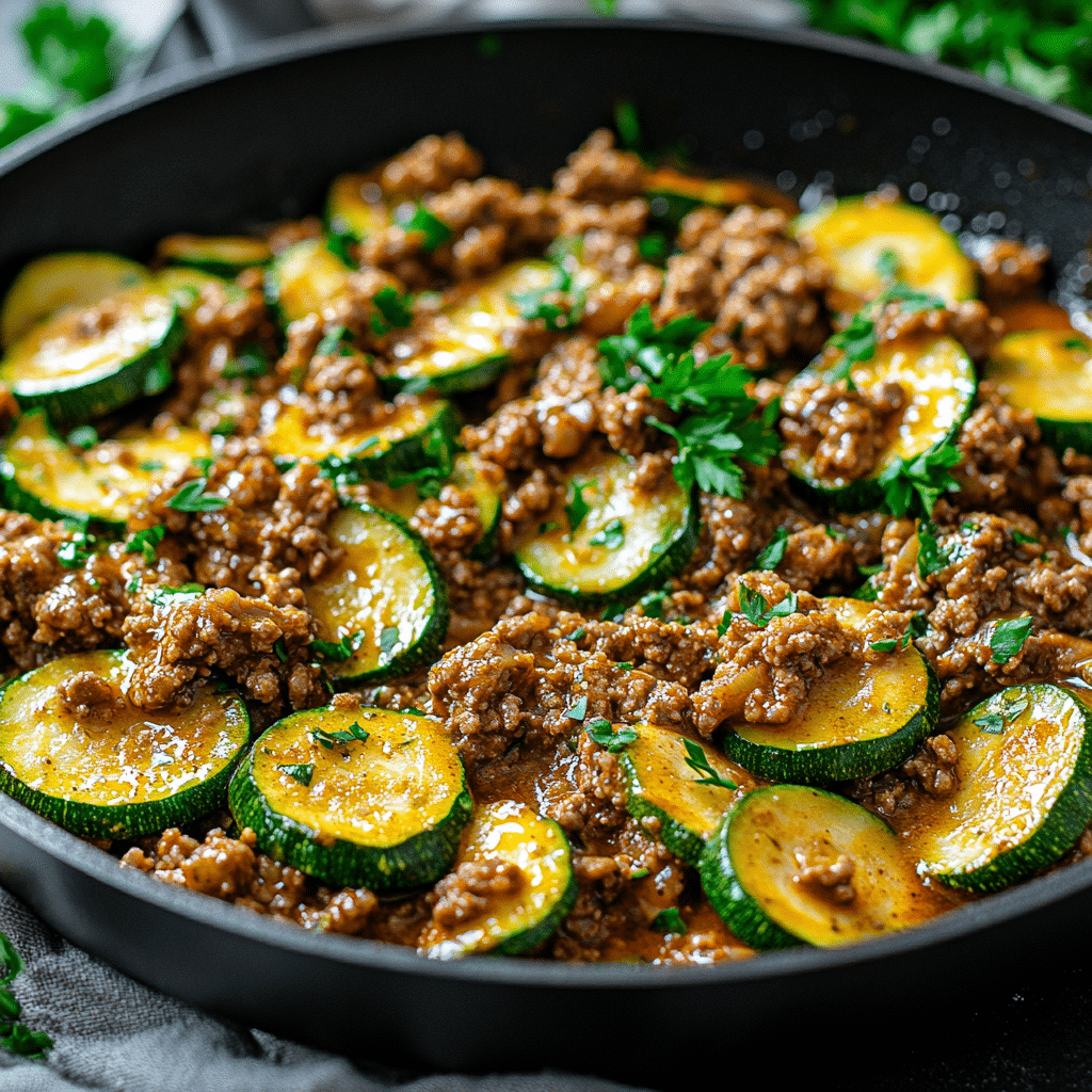 Ground Turkey and Zucchini Skillet