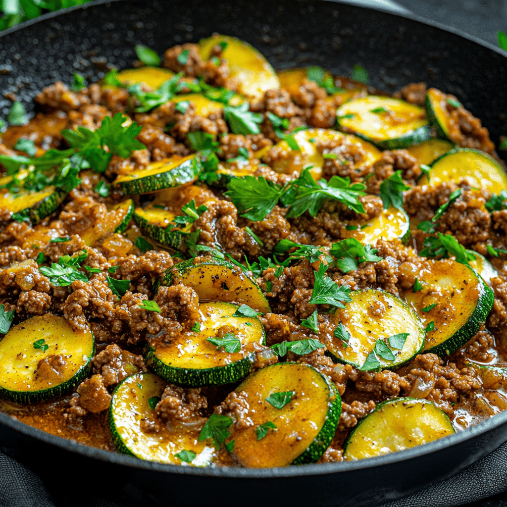 Ground Turkey and Zucchini Skillet