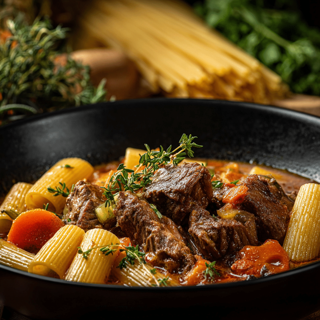 Creamy Slow Cooker Beef Pasta
