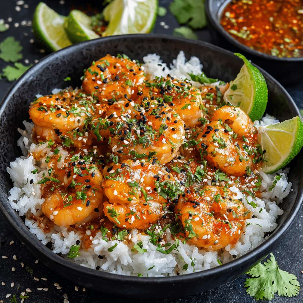 Shrimp Rice Bowls with Spicy Mayo