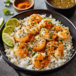Shrimp Rice Bowls with Spicy Mayo