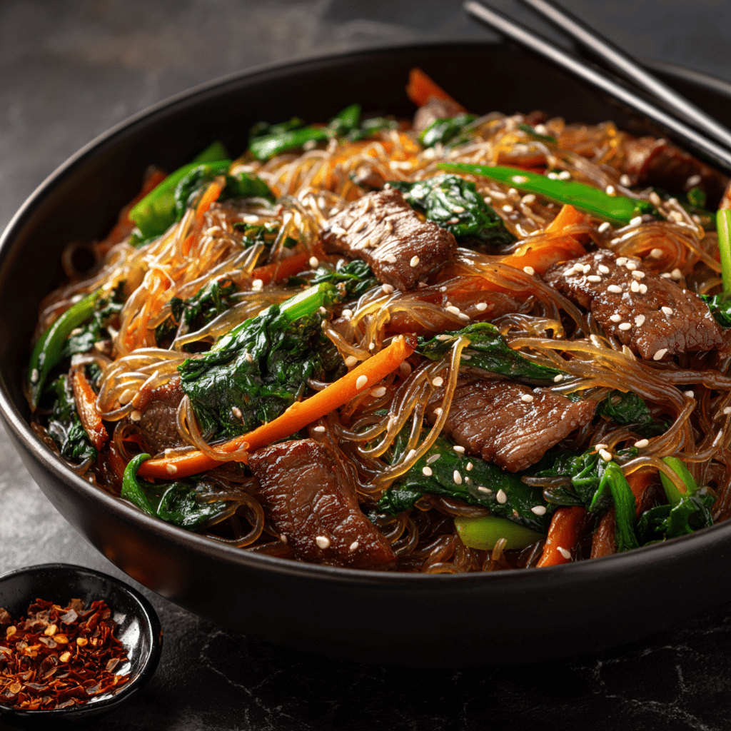 Korean Japchae Noodles