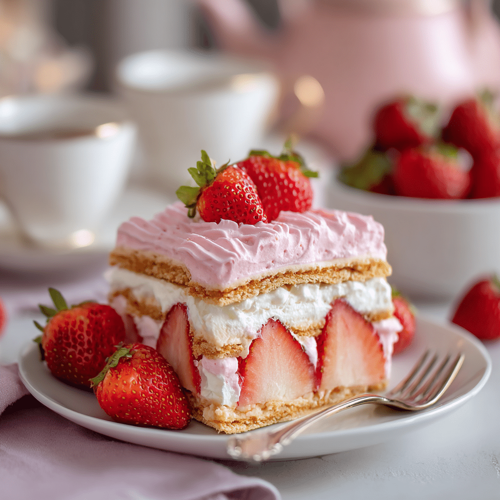 Strawberry Eclair Cake