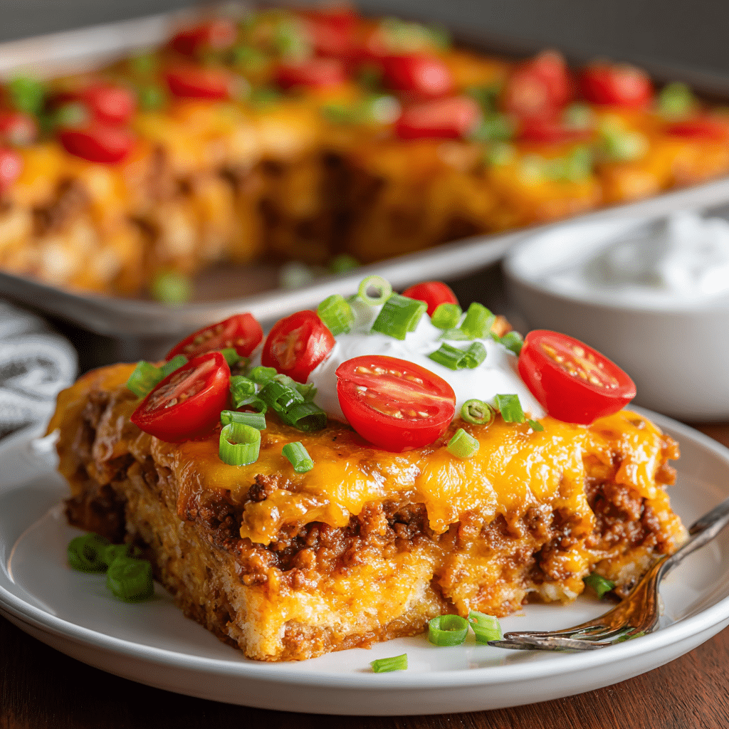 Homemade Crescent Roll Taco Pizza