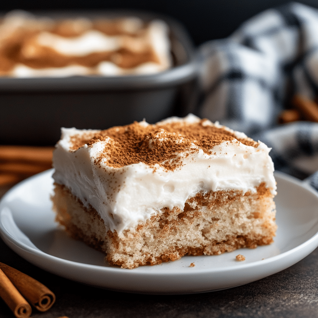 Cinnamon Roll Poke Cake