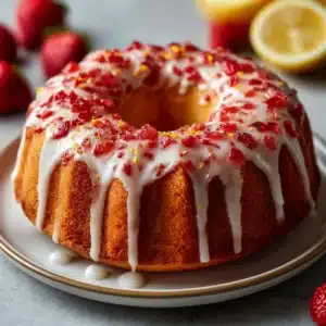 Strawberry Lemon Pound Cake Recipe